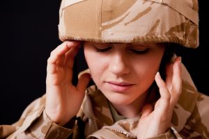 Soldier exposed to harmful levels of noise